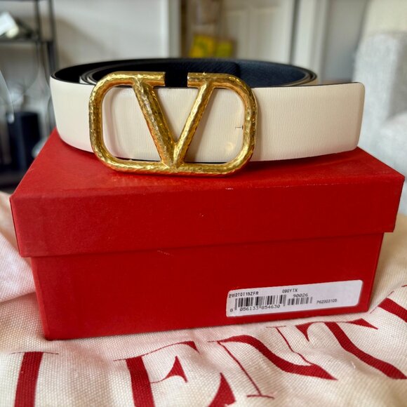 Valentino Garavani Signature V LOGO Belt | Size 90 | Calfskin Leather 30MM main image 9